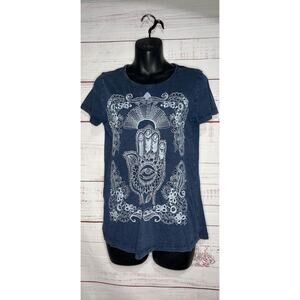 Women’s Lucky Brand Lucky Lotus Embroidered Hamsa Top Small